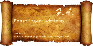 Fesztinger Adrienn névjegykártya